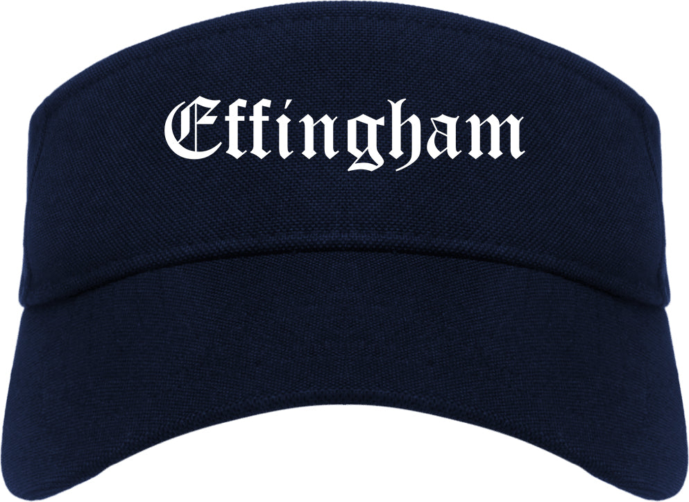 Effingham Illinois IL Old English Mens Visor Cap Hat Navy Blue