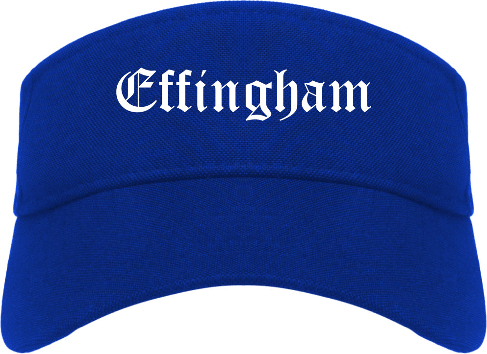 Effingham Illinois IL Old English Mens Visor Cap Hat Royal Blue