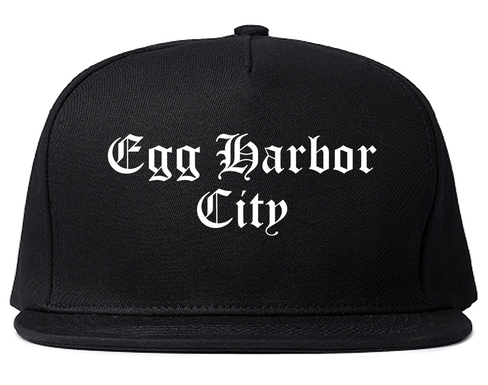 Egg Harbor City New Jersey NJ Old English Mens Snapback Hat Black