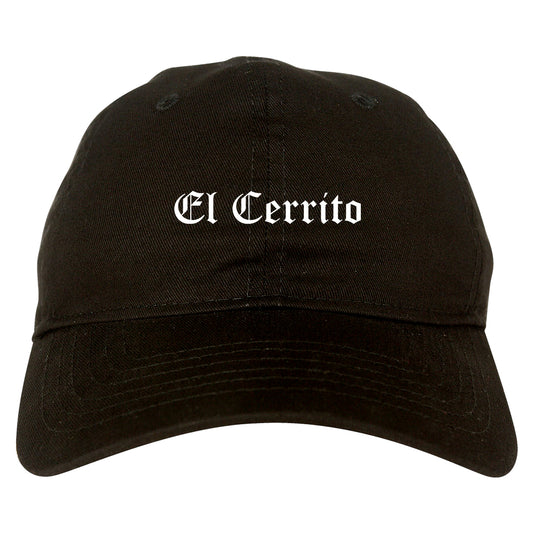 El Cerrito California CA Old English Mens Dad Hat Baseball Cap Black