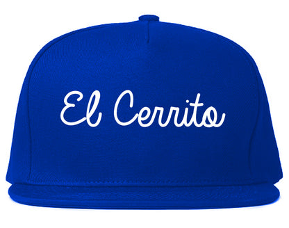 El Cerrito California CA Script Mens Snapback Hat Royal Blue