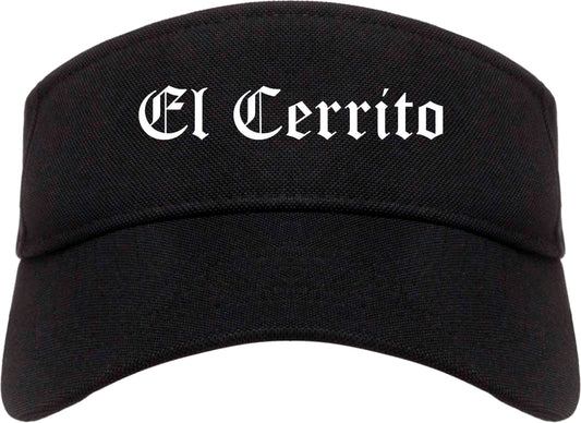 El Cerrito California CA Old English Mens Visor Cap Hat Black