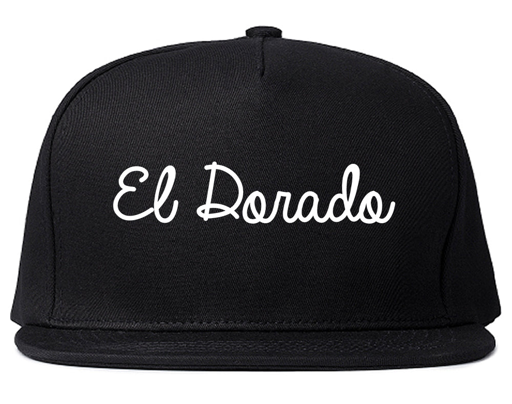 El Dorado Arkansas AR Script Mens Snapback Hat Black