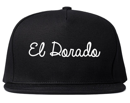 El Dorado Arkansas AR Script Mens Snapback Hat Black