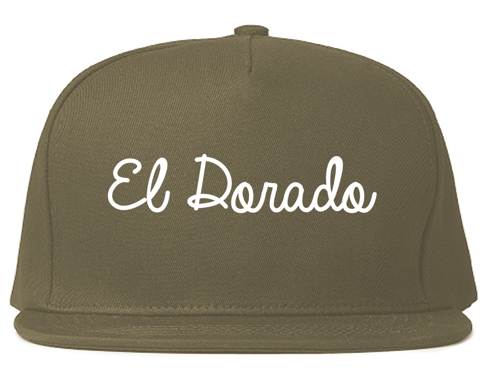 El Dorado Arkansas AR Script Mens Snapback Hat Grey