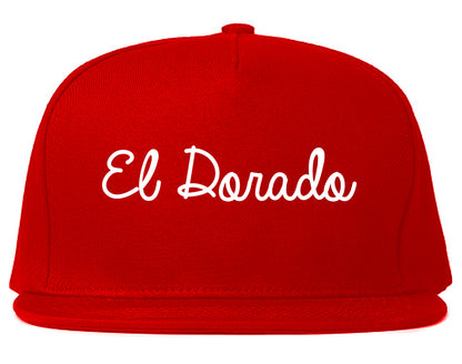 El Dorado Arkansas AR Script Mens Snapback Hat Red