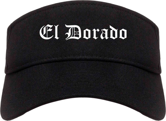 El Dorado Arkansas AR Old English Mens Visor Cap Hat Black
