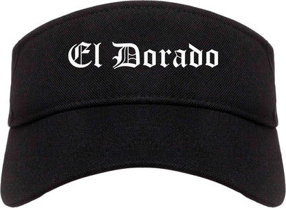 El Dorado Kansas KS Old English Mens Visor Cap Hat Black