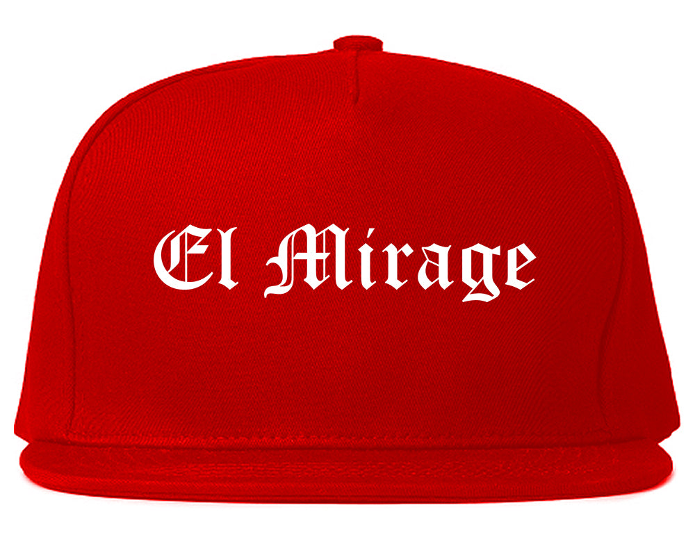 El Mirage Arizona AZ Old English Mens Snapback Hat Red