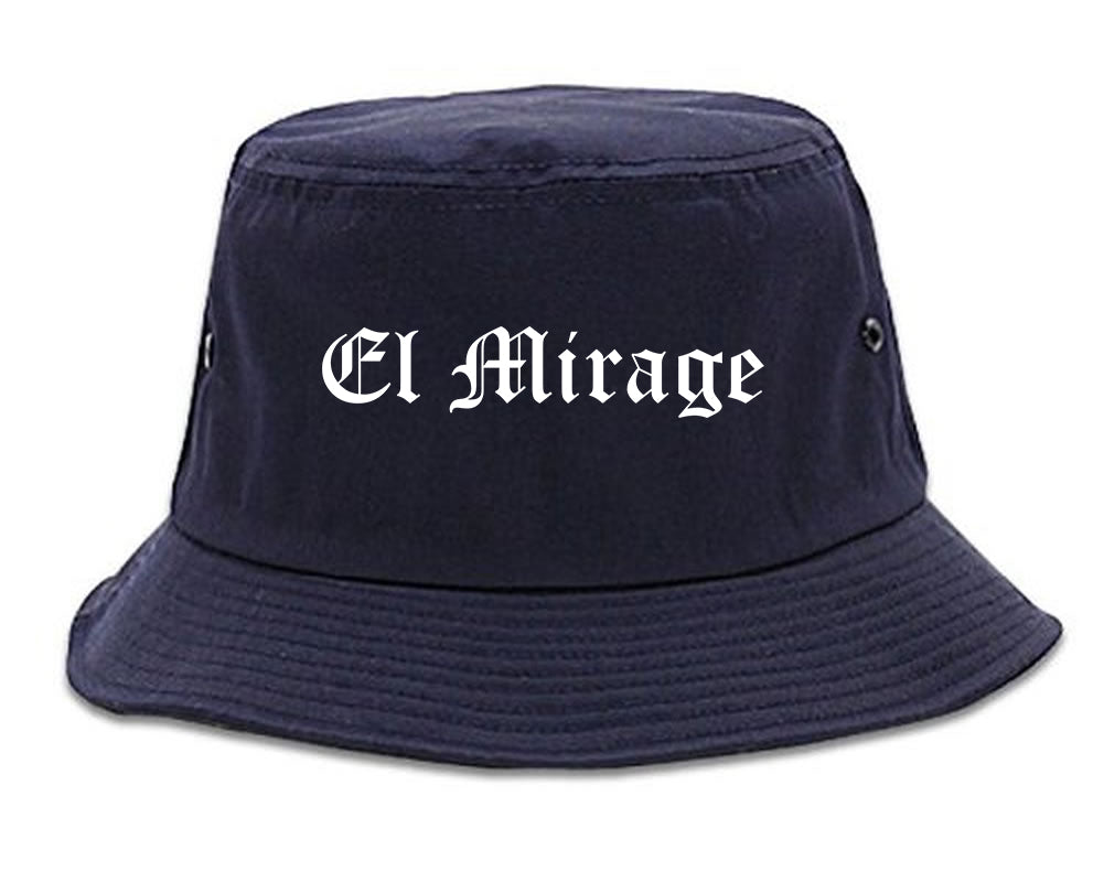 El Mirage Arizona AZ Old English Mens Bucket Hat Navy Blue
