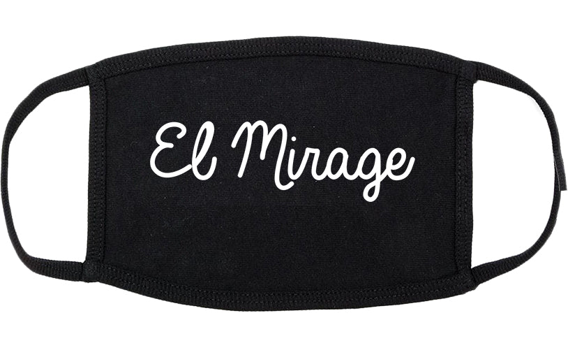 El Mirage Arizona AZ Script Cotton Face Mask Black