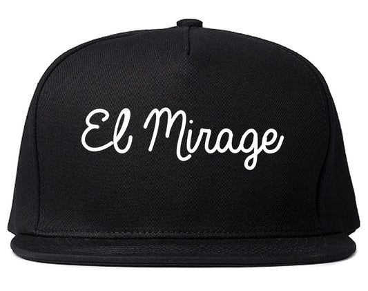 El Mirage Arizona AZ Script Mens Snapback Hat Black