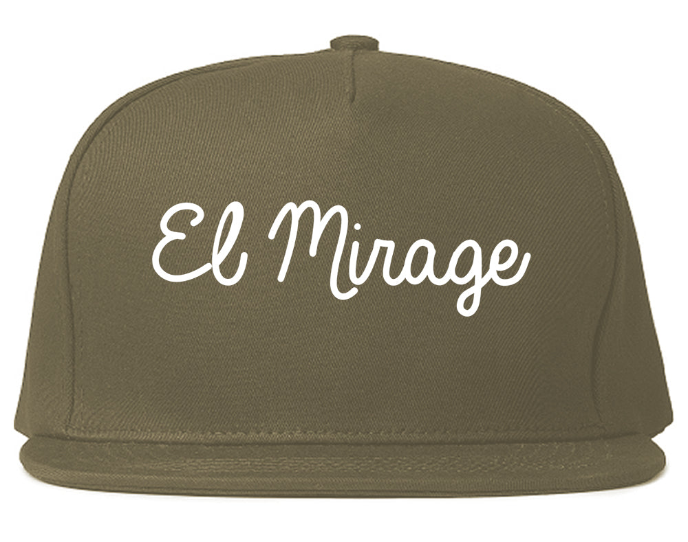 El Mirage Arizona AZ Script Mens Snapback Hat Grey