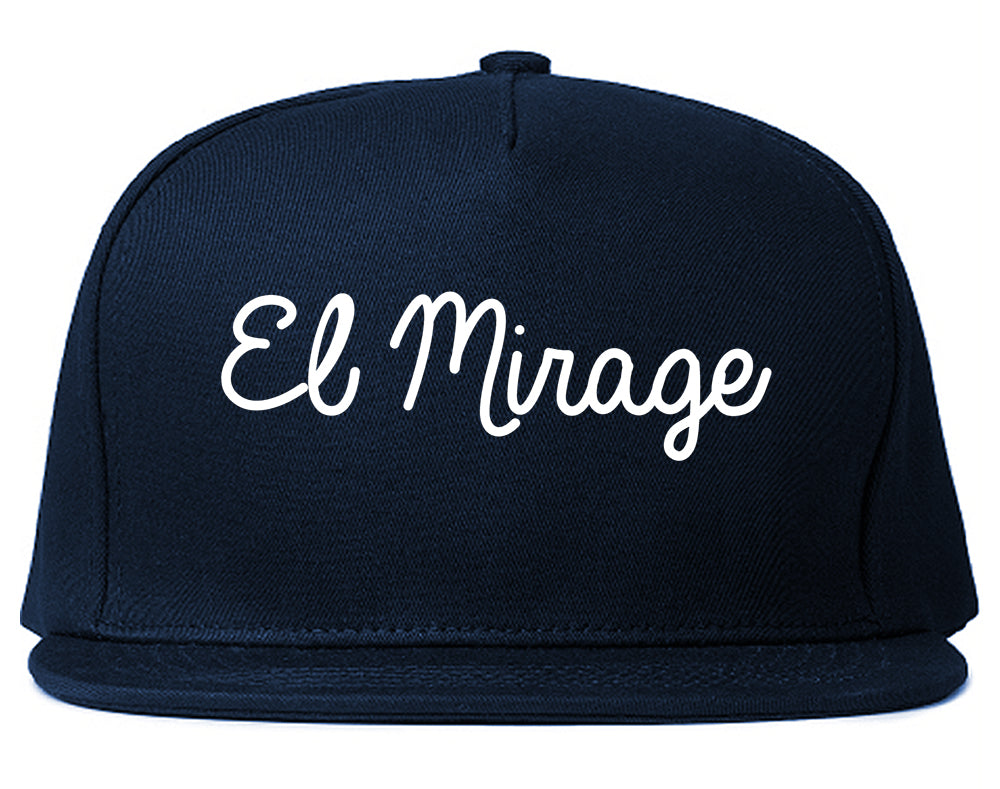 El Mirage Arizona AZ Script Mens Snapback Hat Navy Blue