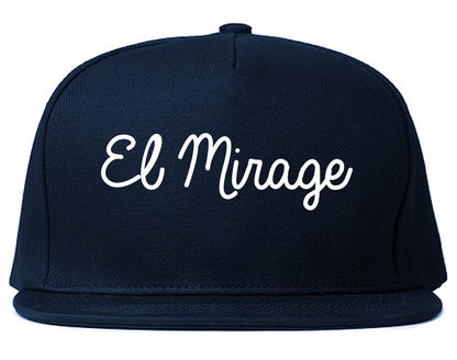 El Mirage Arizona AZ Script Mens Snapback Hat Navy Blue