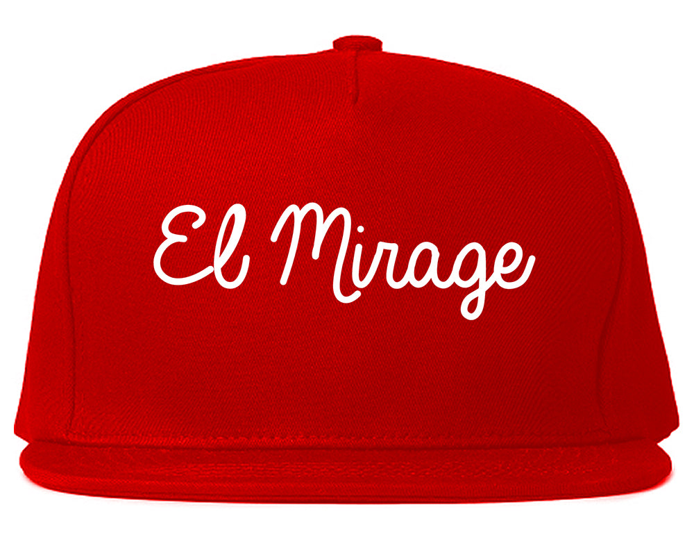El Mirage Arizona AZ Script Mens Snapback Hat Red