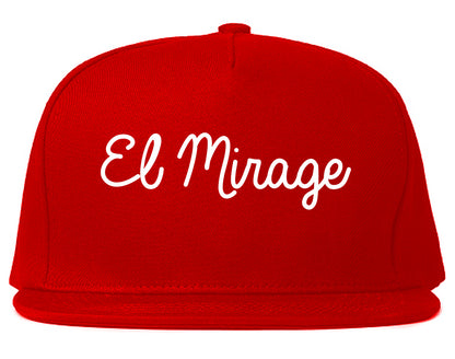 El Mirage Arizona AZ Script Mens Snapback Hat Red