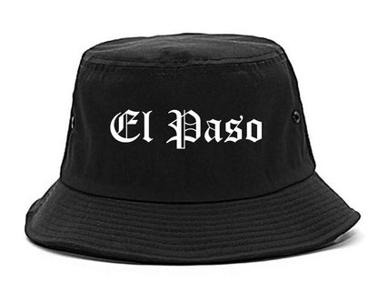 El Paso Texas TX Old English Mens Bucket Hat Black