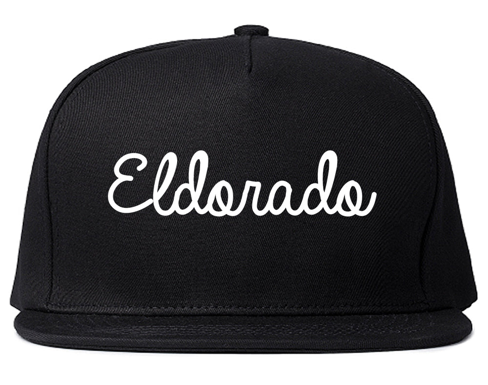 Eldorado Illinois IL Script Mens Snapback Hat Black