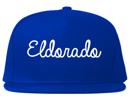 Eldorado Illinois IL Script Mens Snapback Hat Royal Blue