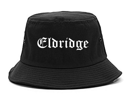Eldridge Iowa IA Old English Mens Bucket Hat Black