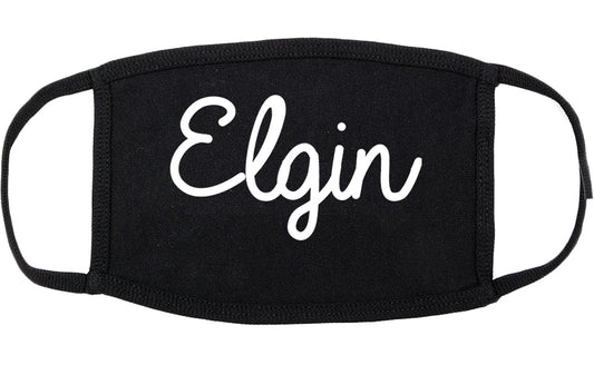 Elgin Texas TX Script Cotton Face Mask Black