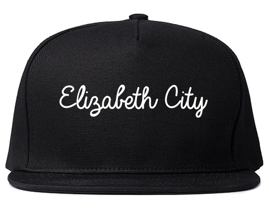 Elizabeth City North Carolina NC Script Mens Snapback Hat Black