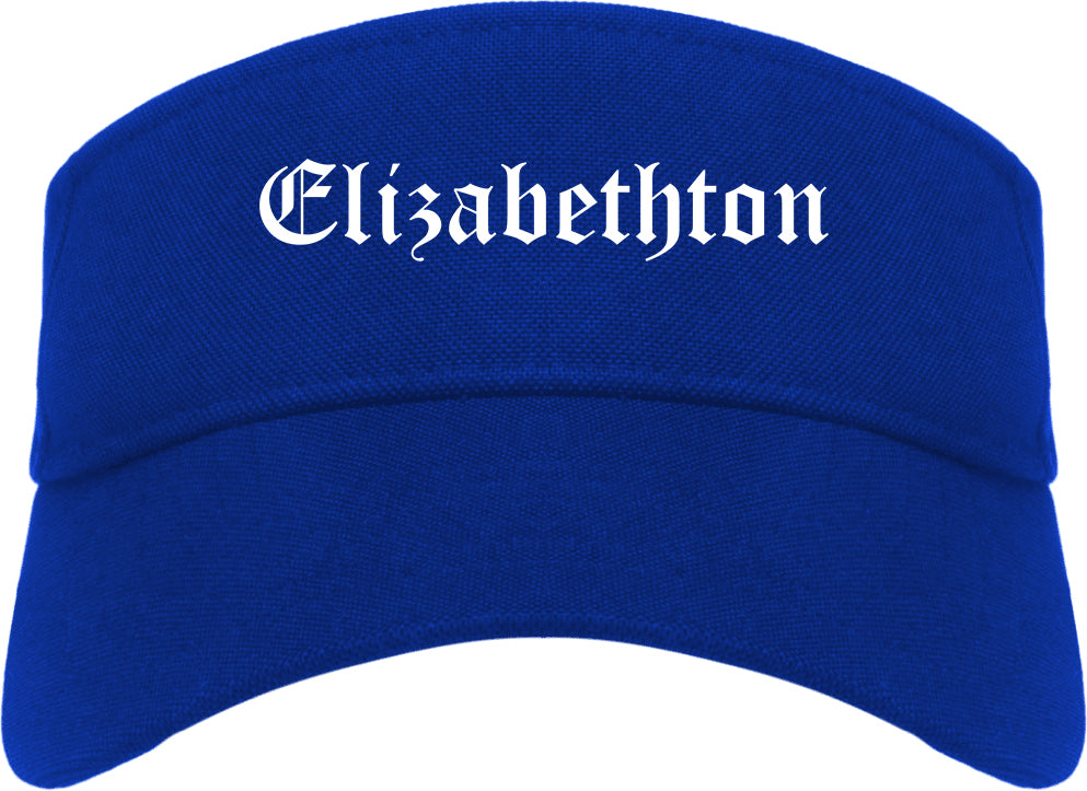 Elizabethton Tennessee TN Old English Mens Visor Cap Hat Royal Blue