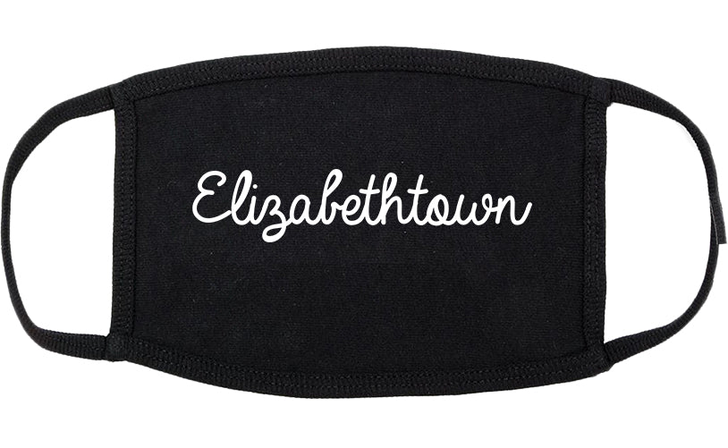 Elizabethtown Pennsylvania PA Script Cotton Face Mask Black