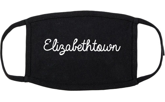 Elizabethtown Pennsylvania PA Script Cotton Face Mask Black
