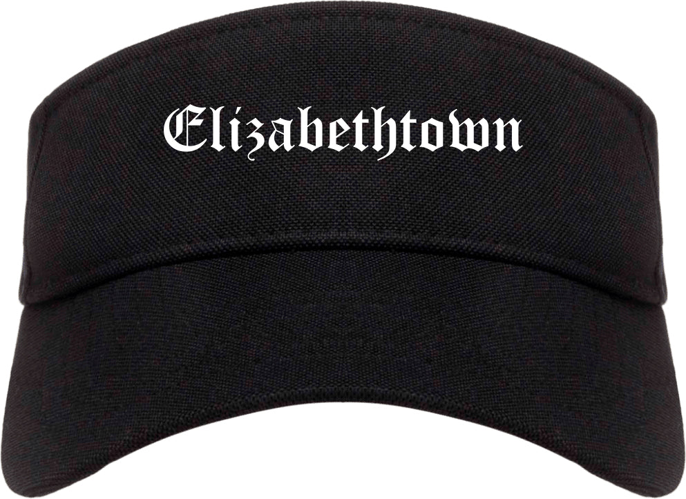 Elizabethtown Pennsylvania PA Old English Mens Visor Cap Hat Black