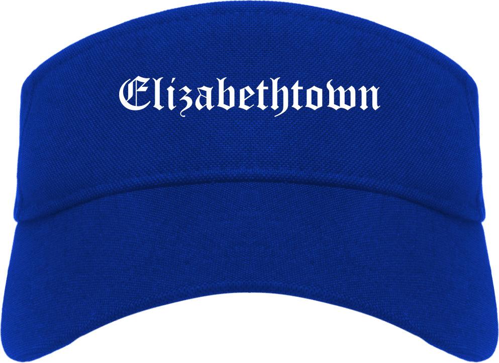 Elizabethtown Pennsylvania PA Old English Mens Visor Cap Hat Royal Blue