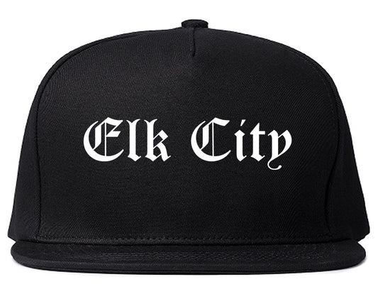 Elk City Oklahoma OK Old English Mens Snapback Hat Black