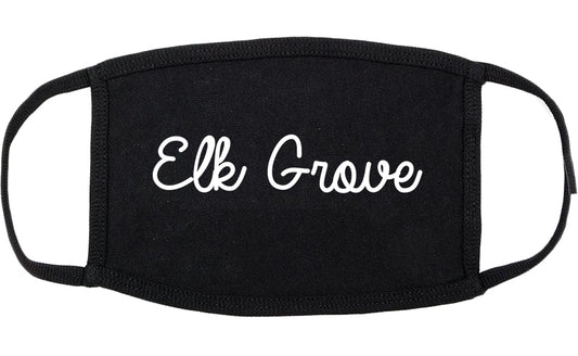 Elk Grove California CA Script Cotton Face Mask Black