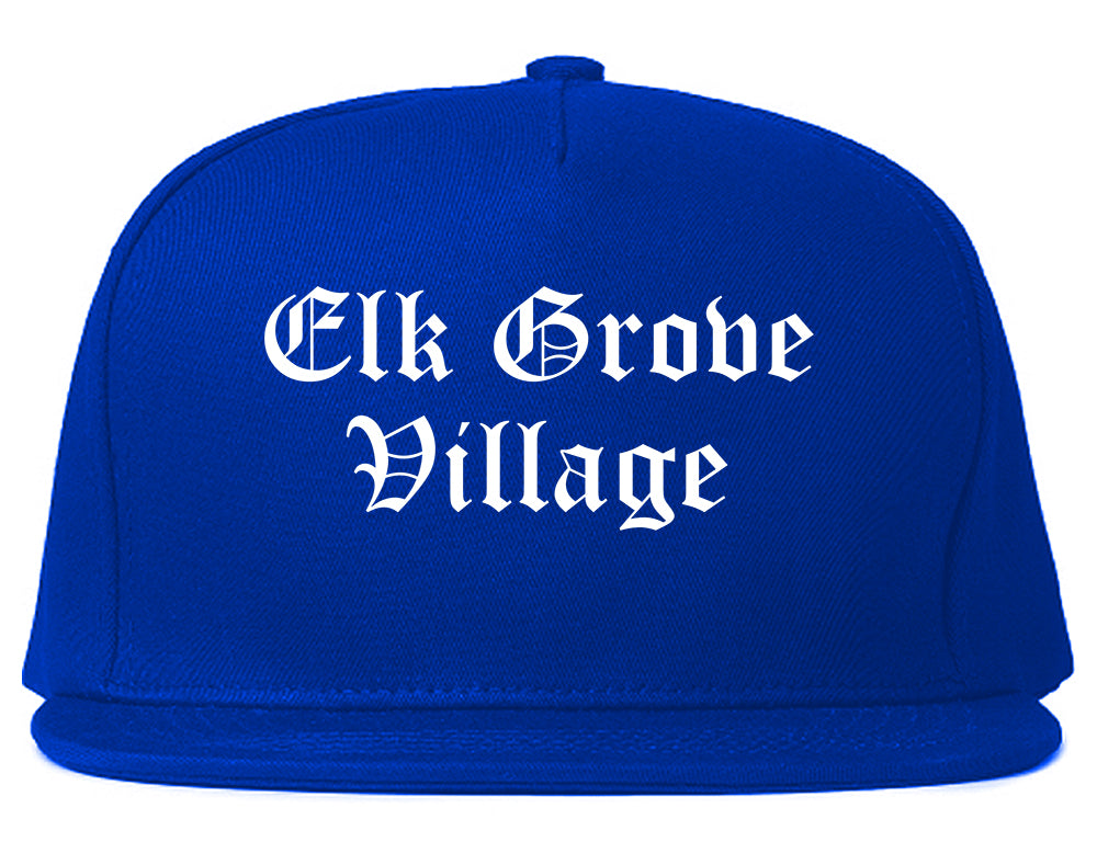 Elk Grove Village Illinois IL Old English Mens Snapback Hat Royal Blue