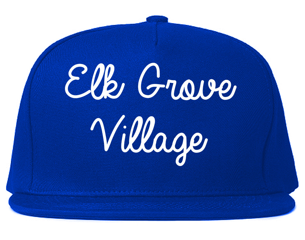 Elk Grove Village Illinois IL Script Mens Snapback Hat Royal Blue