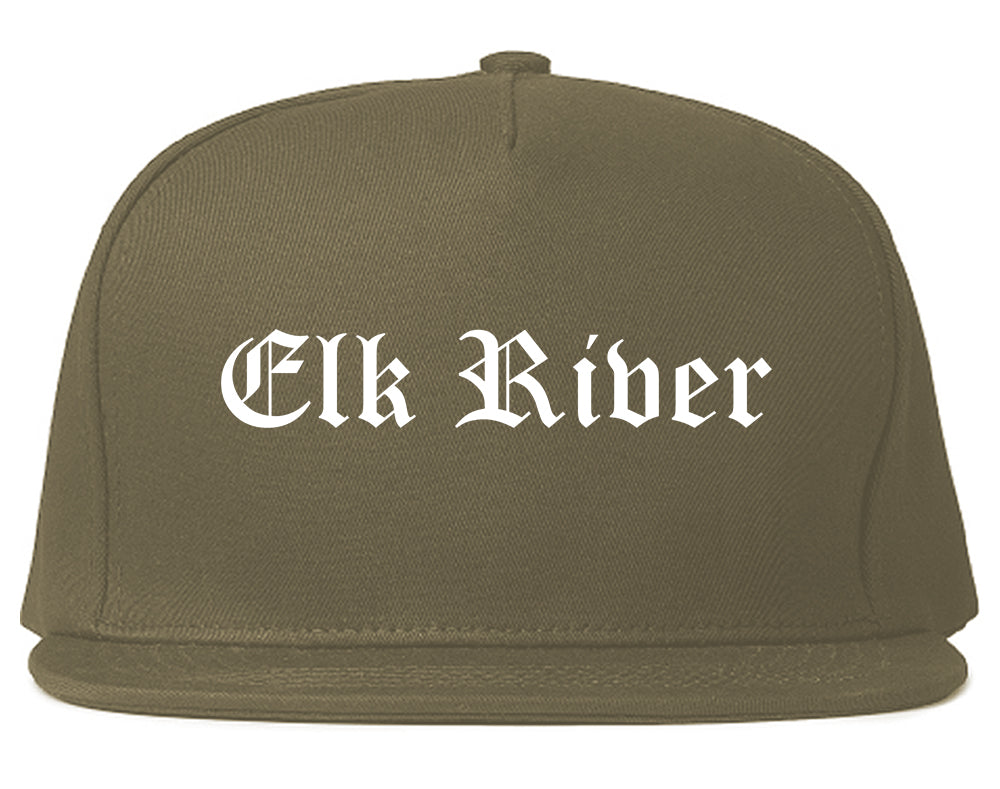 Elk River Minnesota MN Old English Mens Snapback Hat Grey
