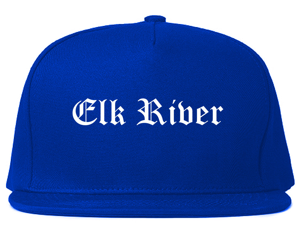 Elk River Minnesota MN Old English Mens Snapback Hat Royal Blue