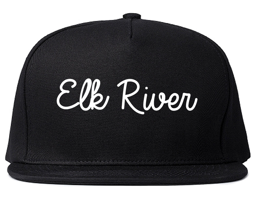 Elk River Minnesota MN Script Mens Snapback Hat Black