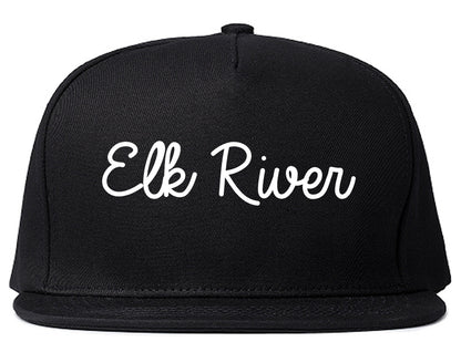 Elk River Minnesota MN Script Mens Snapback Hat Black