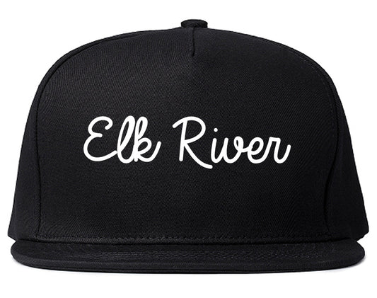 Elk River Minnesota MN Script Mens Snapback Hat Black