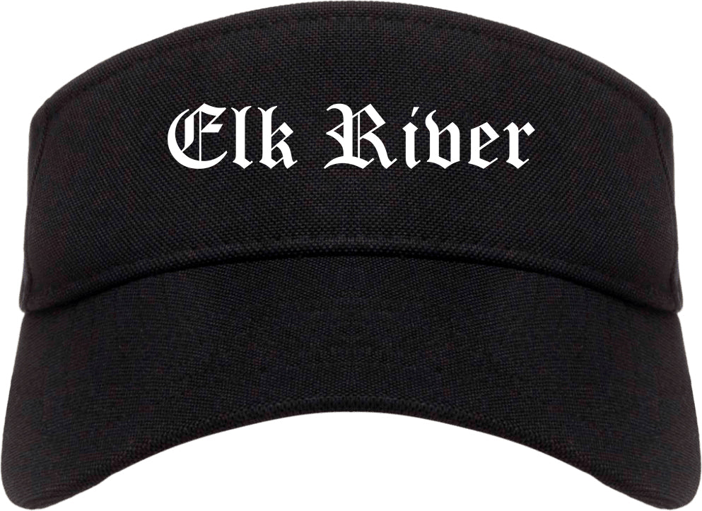 Elk River Minnesota MN Old English Mens Visor Cap Hat Black