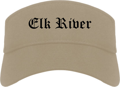 Elk River Minnesota MN Old English Mens Visor Cap Hat Khaki