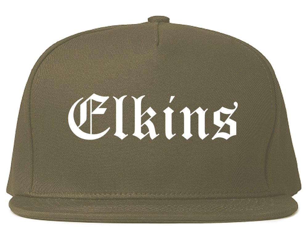 Elkins West Virginia WV Old English Mens Snapback Hat Grey