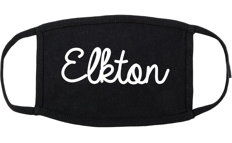 Elkton Maryland MD Script Cotton Face Mask Black