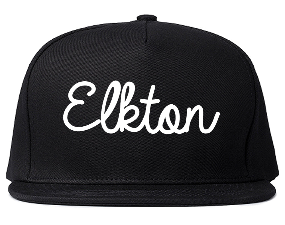 Elkton Maryland MD Script Mens Snapback Hat Black