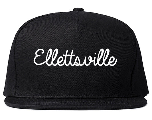 Ellettsville Indiana IN Script Mens Snapback Hat Black
