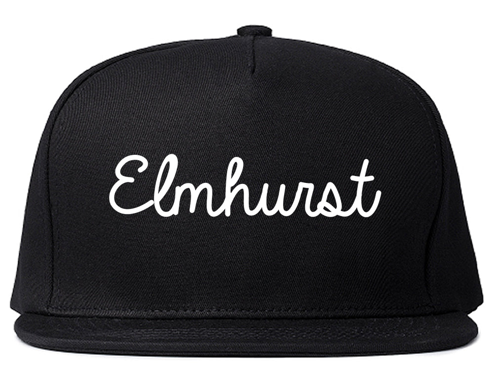 Elmhurst Illinois IL Script Mens Snapback Hat Black