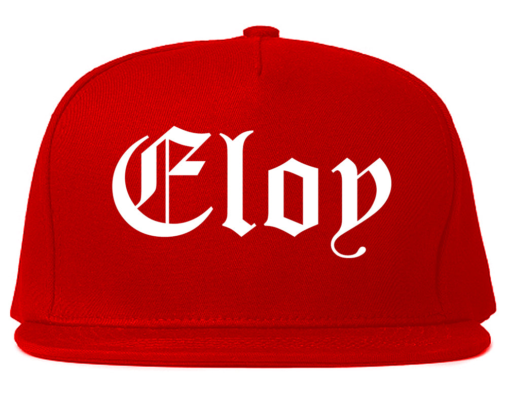 Eloy Arizona AZ Old English Mens Snapback Hat Red