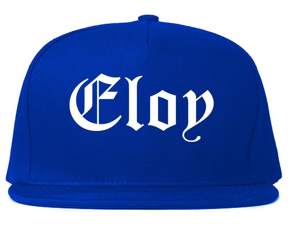 Eloy Arizona AZ Old English Mens Snapback Hat Royal Blue